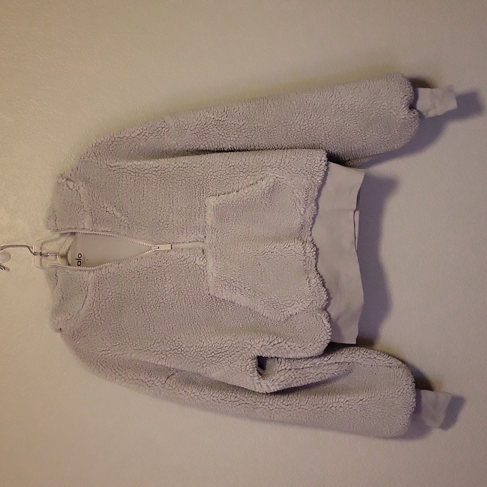 ALO Yoga Gray Teddy Jacket